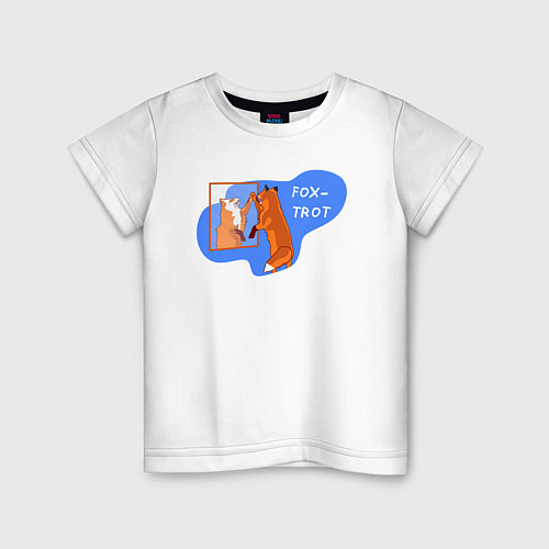 Детская футболка Лисы - Foxtrot / Белый – фото 1