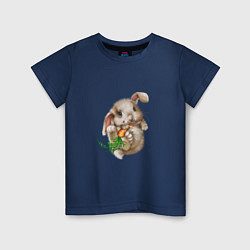 Детская футболка Маленький кролик с морковкой