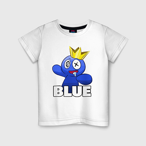 Детская футболка Радужные друзья веселый Синий / Белый – фото 1