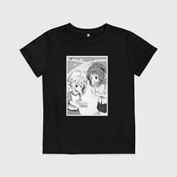 Футболка хлопковая детская Нацуми и Рэнгэ - Деревенская глубинка, цвет: черный