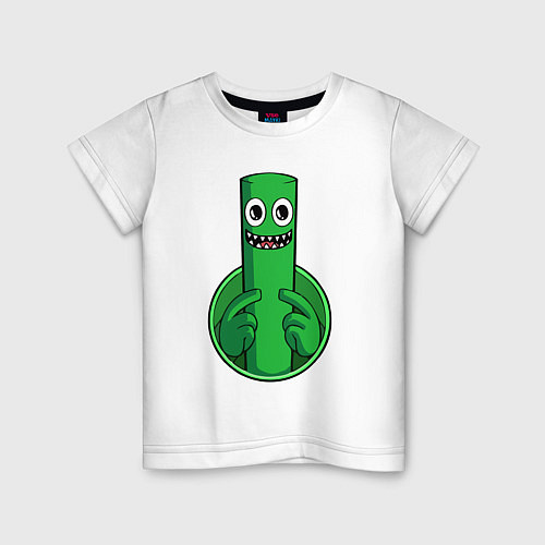 Детская футболка Радужные друзья: Зеленый / Белый – фото 1