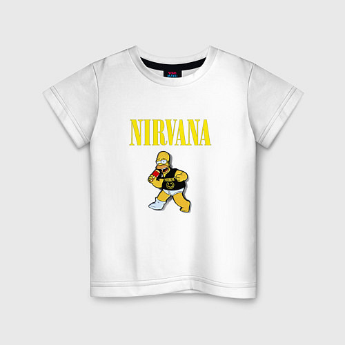 Детская футболка Гомер Nirvana / Белый – фото 1