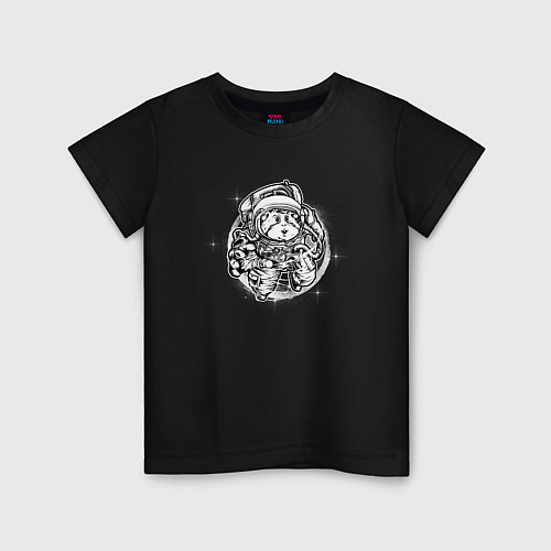 Детская футболка Хомяк в космосе / Черный – фото 1