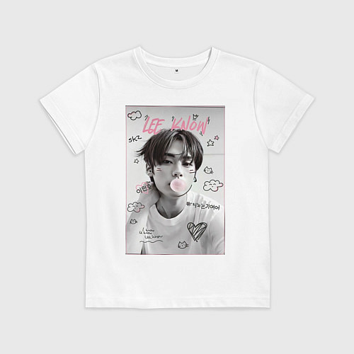 Детская футболка Lee Know Stray Kids / Белый – фото 1