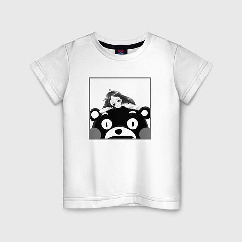 Детская футболка Кумамон с другом / Белый – фото 1