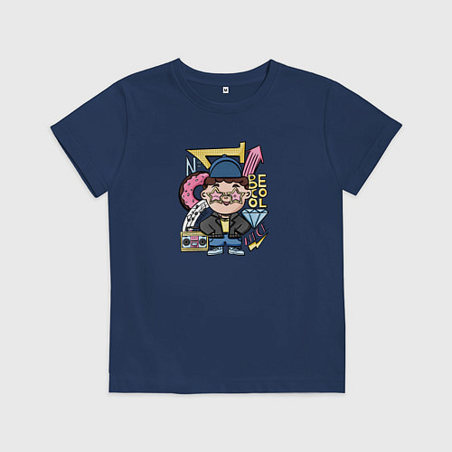 Детская футболка Супер Звезда на сцене / Тёмно-синий – фото 1