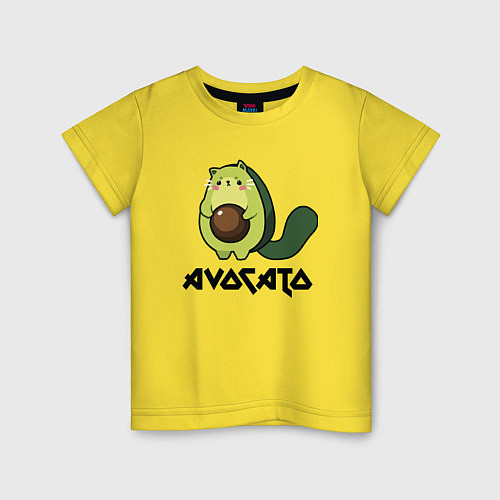 Детская футболка Avocado - AvoCATo - Joke / Желтый – фото 1