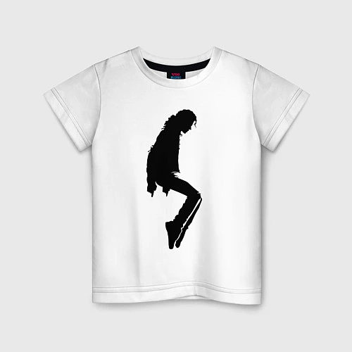 Детская футболка Силуэт Майкла Джексона - Minimalism / Белый – фото 1