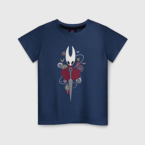 Детская футболка Knight The Hollow Knight Adventure Game / Тёмно-синий – фото 1