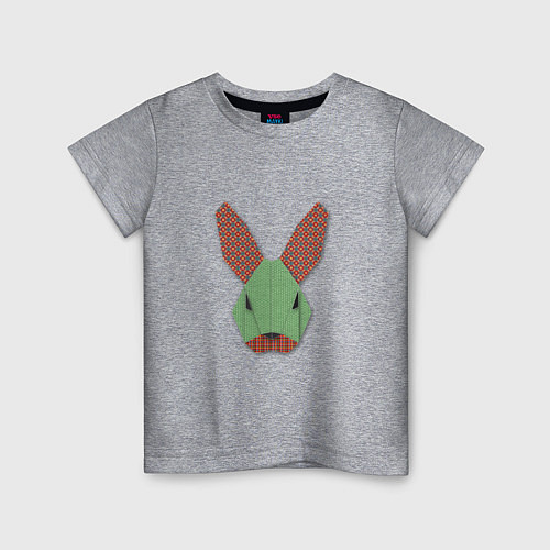 Детская футболка Patchwork rabbit / Меланж – фото 1