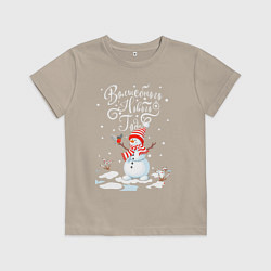 Детская футболка Новогодний снеговик
