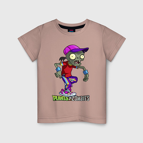 Детская футболка Zombie on sport / Пыльно-розовый – фото 1