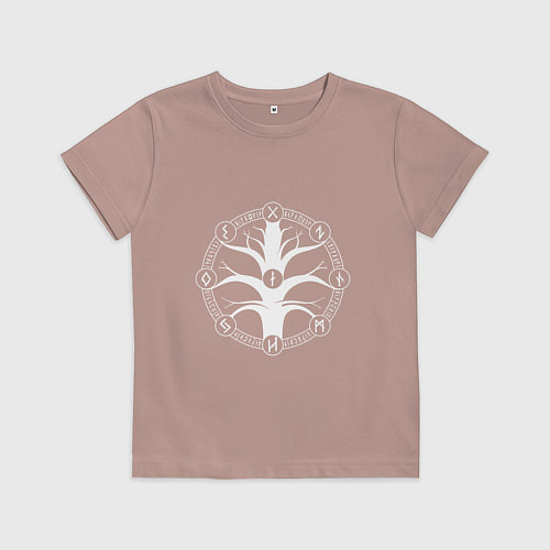Детская футболка Иггдрасиль / Пыльно-розовый – фото 1