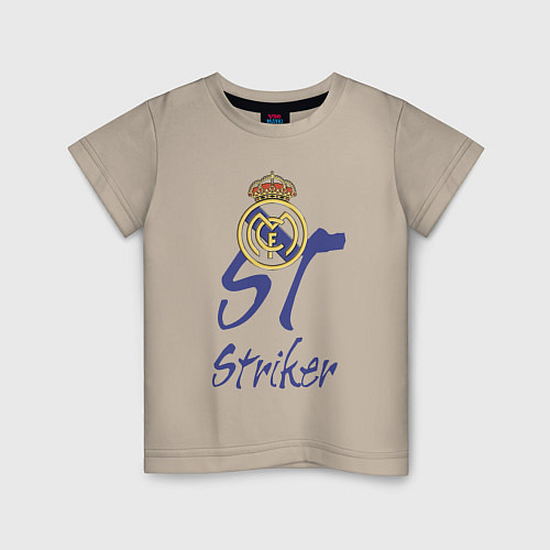 Детская футболка Real Madrid - Spain - striker / Миндальный – фото 1