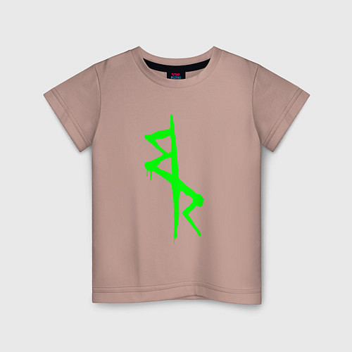 Детская футболка Logotype - Cyberpunk: Edgerunners / Пыльно-розовый – фото 1
