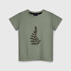 Детская футболка Растение минимализм
