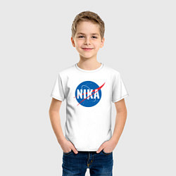 Футболка хлопковая детская Ника в стиле NASA, цвет: белый — фото 2