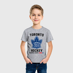 Футболка хлопковая детская Торонто нхл, цвет: меланж — фото 2