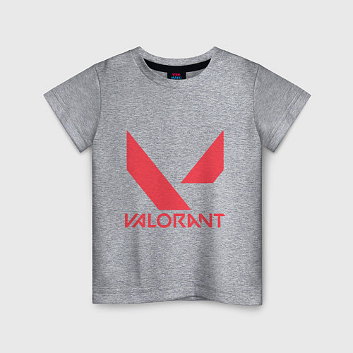 Детская футболка Valorant - logo / Меланж – фото 1