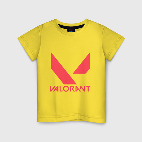 Детская футболка Valorant - logo / Желтый – фото 1