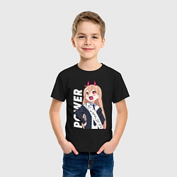 Футболка хлопковая детская Power Человек бензопила, цвет: черный — фото 2