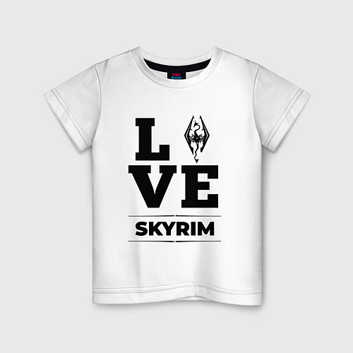 Детская футболка Skyrim love classic / Белый – фото 1