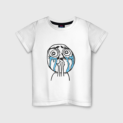 Детская футболка Crying meme / Белый – фото 1