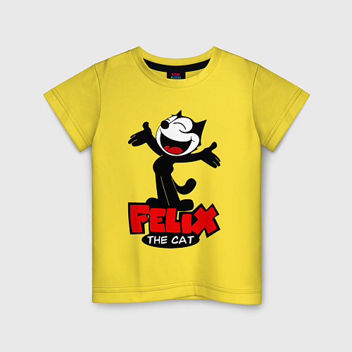 Детская футболка Happy Cat Felix / Желтый – фото 1