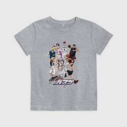 Футболка хлопковая детская Персонажи баскетбол Куроко, цвет: меланж