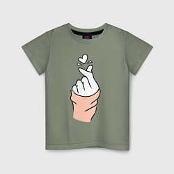Футболка хлопковая детская Hand click, цвет: авокадо