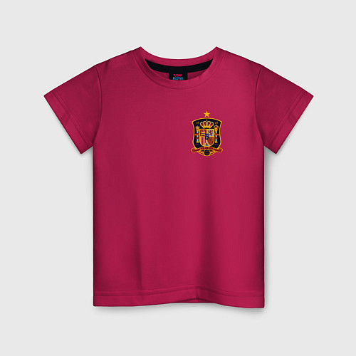 Детская футболка Сборная Испании логотип / Маджента – фото 1