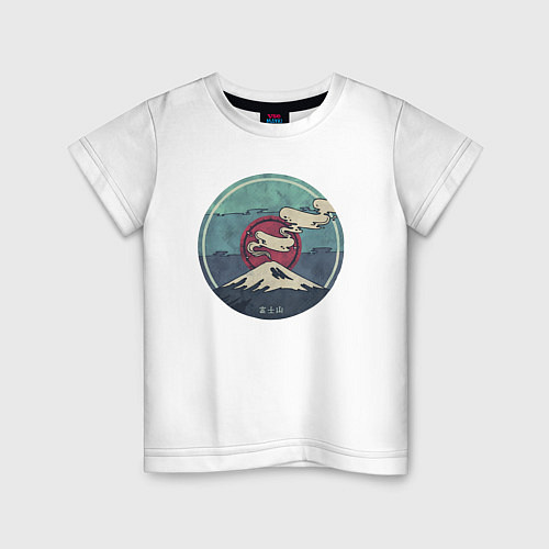 Детская футболка Гора Фудзи / Белый – фото 1
