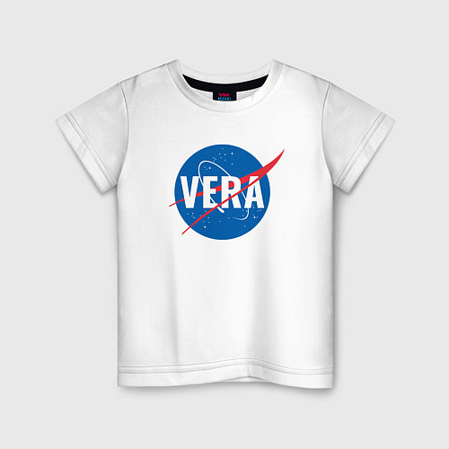 Детская футболка Вера в стиле NASA / Белый – фото 1