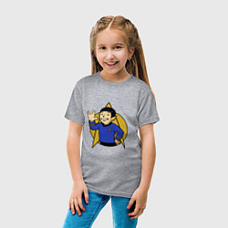 Футболка хлопковая детская Spoke - vault boy, цвет: меланж — фото 2