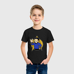 Футболка хлопковая детская Spoke - vault boy, цвет: черный — фото 2