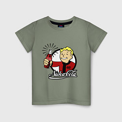 Футболка хлопковая детская Vault boy - nuka cola, цвет: авокадо