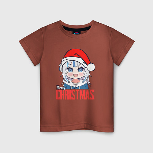 Детская футболка Новый год аниме / Кирпичный – фото 1