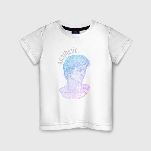 Детская футболка Давид Микеланджело aesthetic / Белый – фото 1