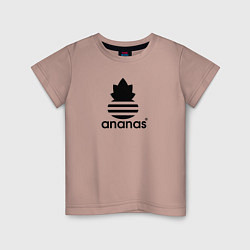 Футболка хлопковая детская Ananas - Adidas, цвет: пыльно-розовый