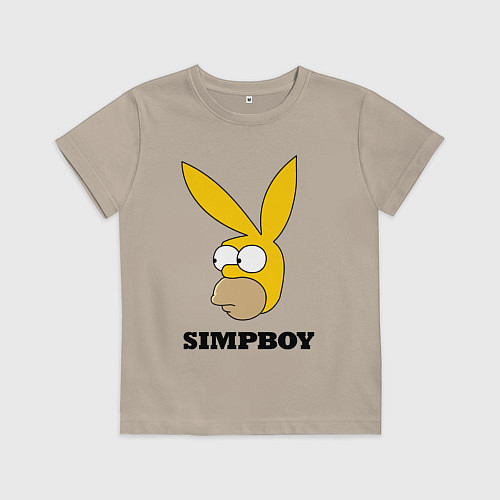 Детская футболка Simpboy - rabbit Homer / Миндальный – фото 1