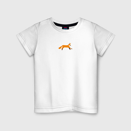 Детская футболка Минималистичная лисичка / Белый – фото 1