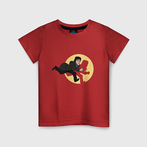 Детская футболка Sherlock run / Красный – фото 1