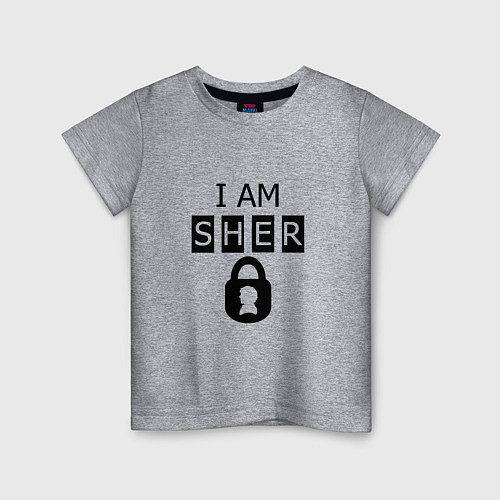 Детская футболка I am Sher locked / Меланж – фото 1