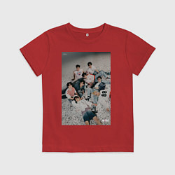 Футболка хлопковая детская Stray Kids Maxident, цвет: красный