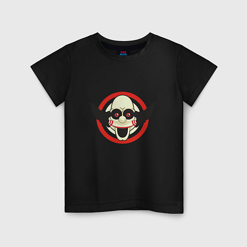 Детская футболка Пила - клоун / Черный – фото 1