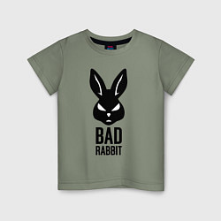 Футболка хлопковая детская Bad rabbit, цвет: авокадо