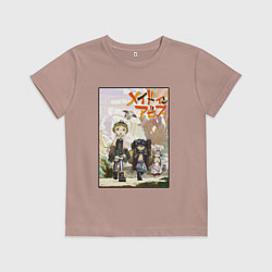 Футболка хлопковая детская Made in Abyss - poster, цвет: пыльно-розовый