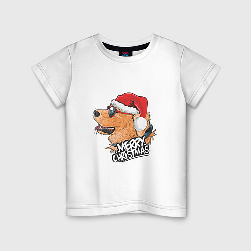 Детская футболка Собачье Рождество / Белый – фото 1