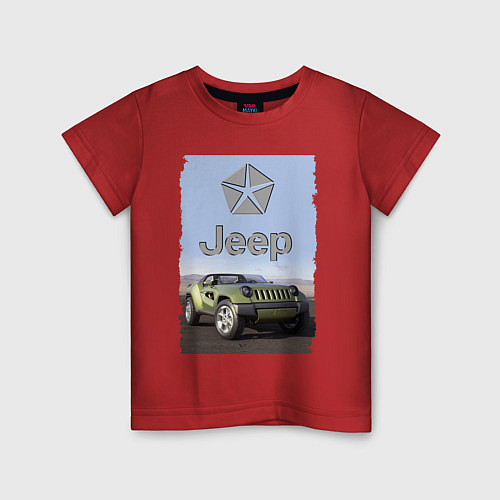 Детская футболка Chrysler Jeep - concept / Красный – фото 1