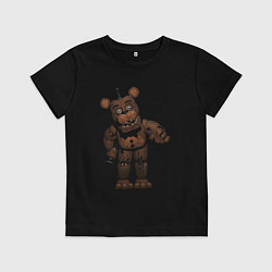 Футболка хлопковая детская Фредди сломан, цвет: черный